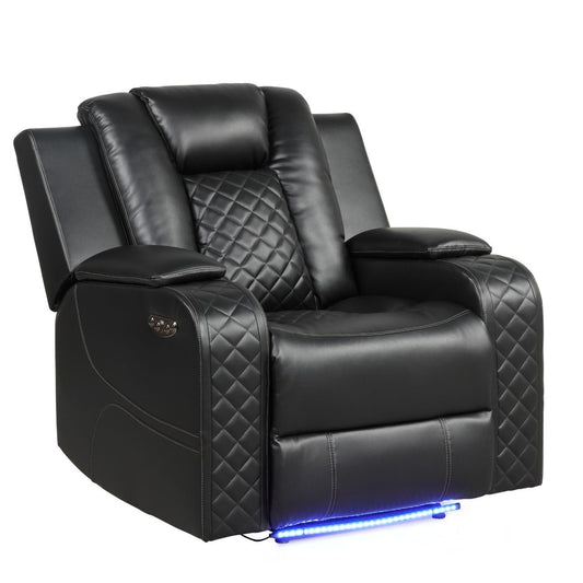LED & Power Recliner Chair With Adjustable Headrest