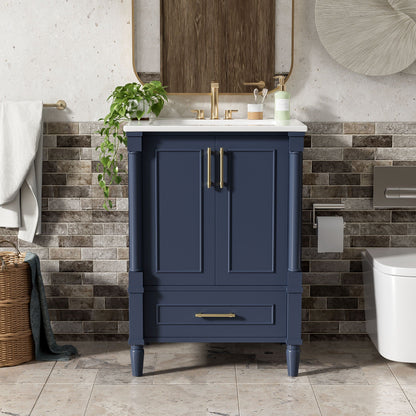 Vanity With Ornate French Cylinder Legs