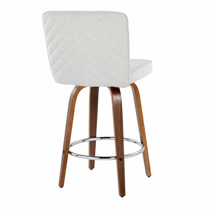 Counter Stool With Swivel With Round Footrest (Set of 2)