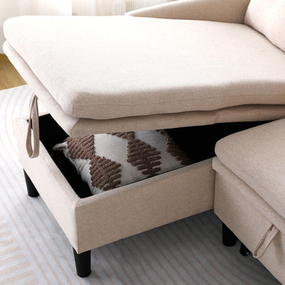 Chaise Sectional Sofa With Storage