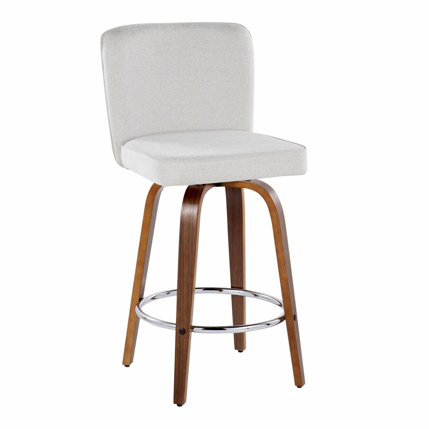 Counter Stool With Swivel With Round Footrest (Set of 2)