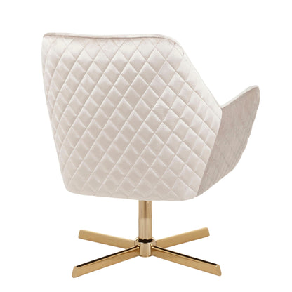 Lounge Chair - Gold / Cream