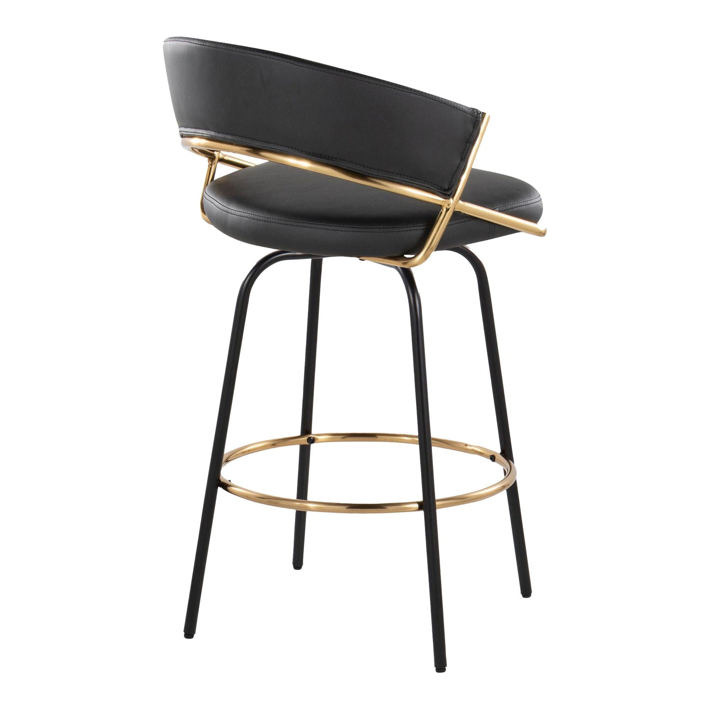 Counter Stool With Swivel Round Footrest (Set of 2)