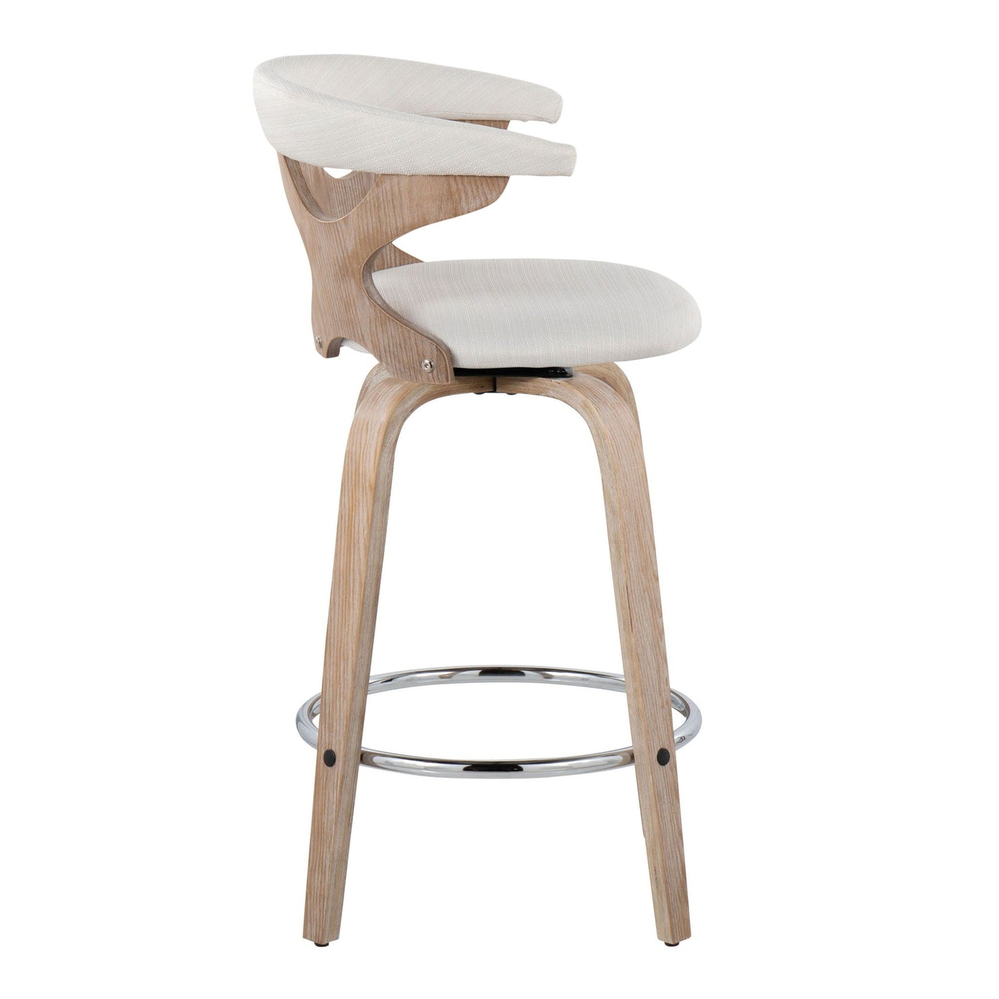 Fixed Height Counter Stool With Swivel (Set of 2)