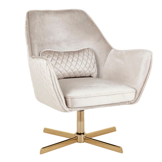 Lounge Chair - Gold / Cream