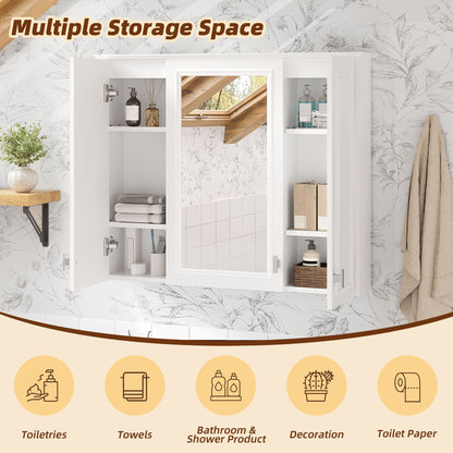 Mirror Cabinet With 5 Adjustable Shelves