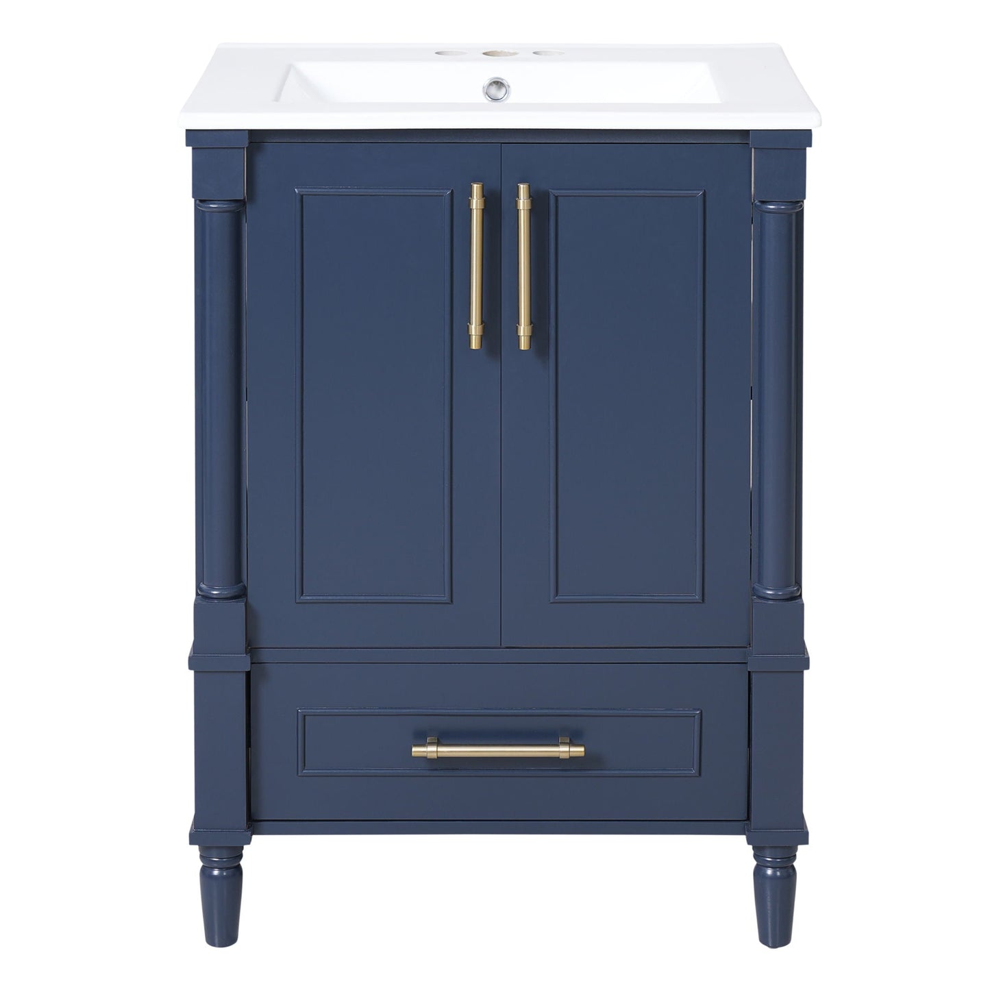 Vanity With Ornate French Cylinder Legs