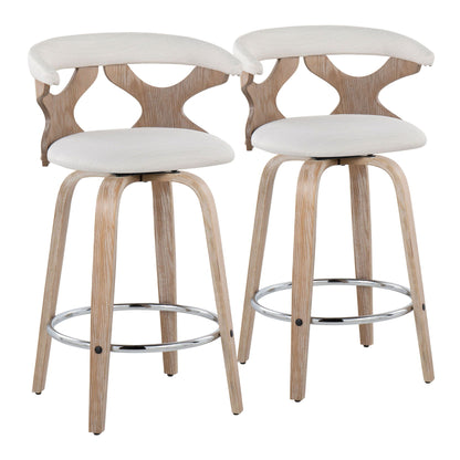 Fixed Height Counter Stool With Swivel (Set of 2)