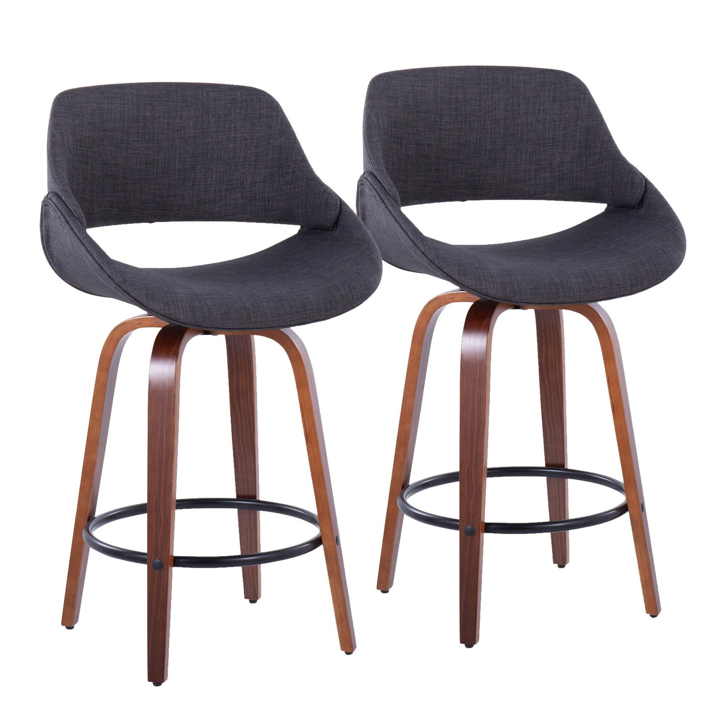 Counter Stool & Round Footrest (Set of 2)