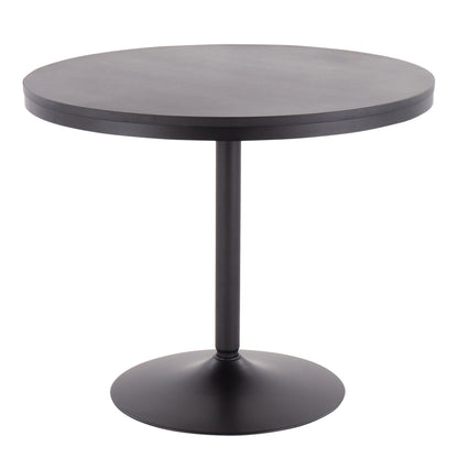 5 Piece Contemporary Dining Set - Black / Brown / Dark Walnut
