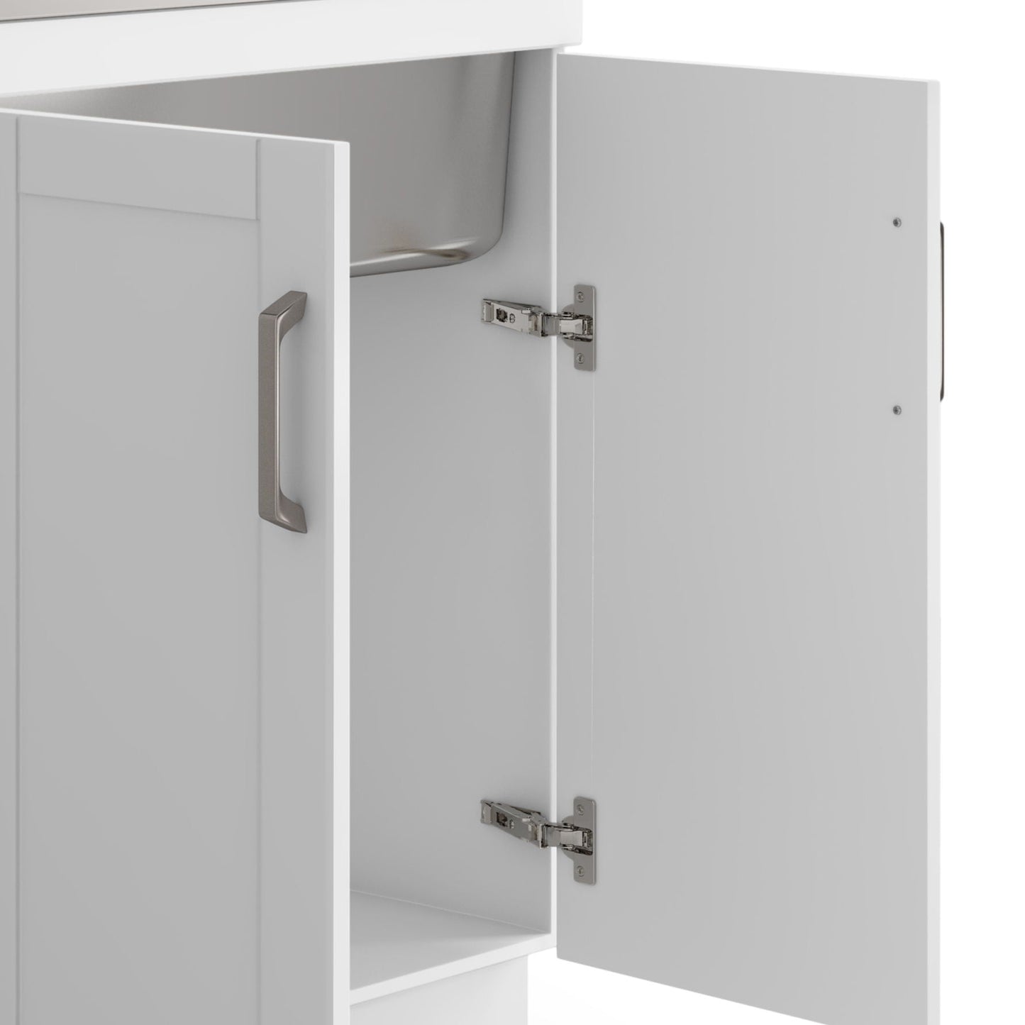 Laundry Cabinet & Faucet And Stainless Steel Sink