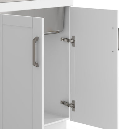 Laundry Cabinet & Faucet And Stainless Steel Sink