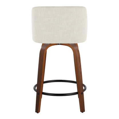 Counter Stool Swivel With Round Footrest (Set of 2)