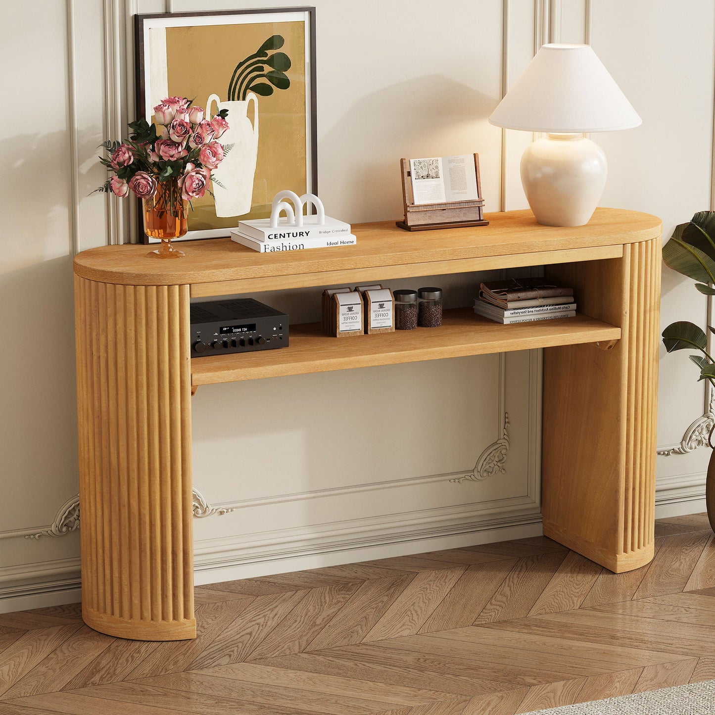 Console Table With Fluted Legs