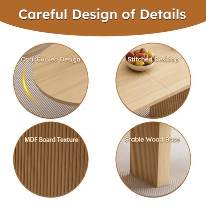 Dining Table With Wood Strip Base