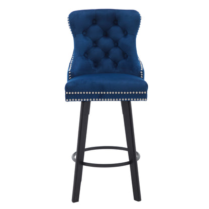 Bar Stools With Button Tufted Design