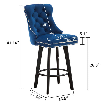 Bar Stools With Button Tufted Design