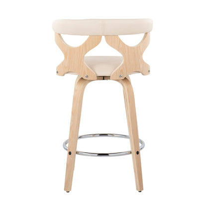 Fixed Height Counter Stool With Swivel (Set of 2)