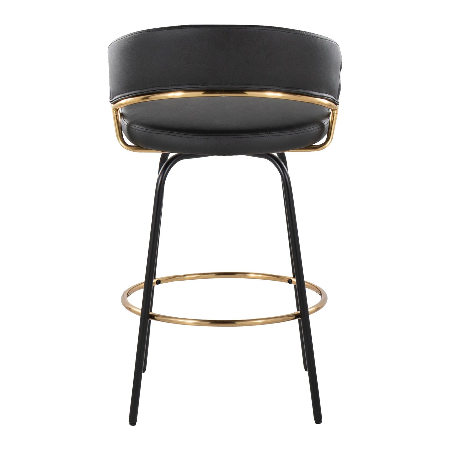 Counter Stool With Swivel Round Footrest (Set of 2)