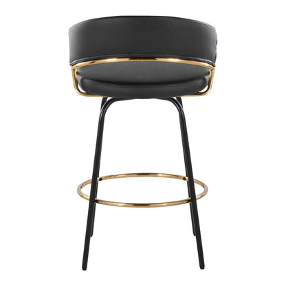 Counter Stool With Swivel Round Footrest (Set of 2)