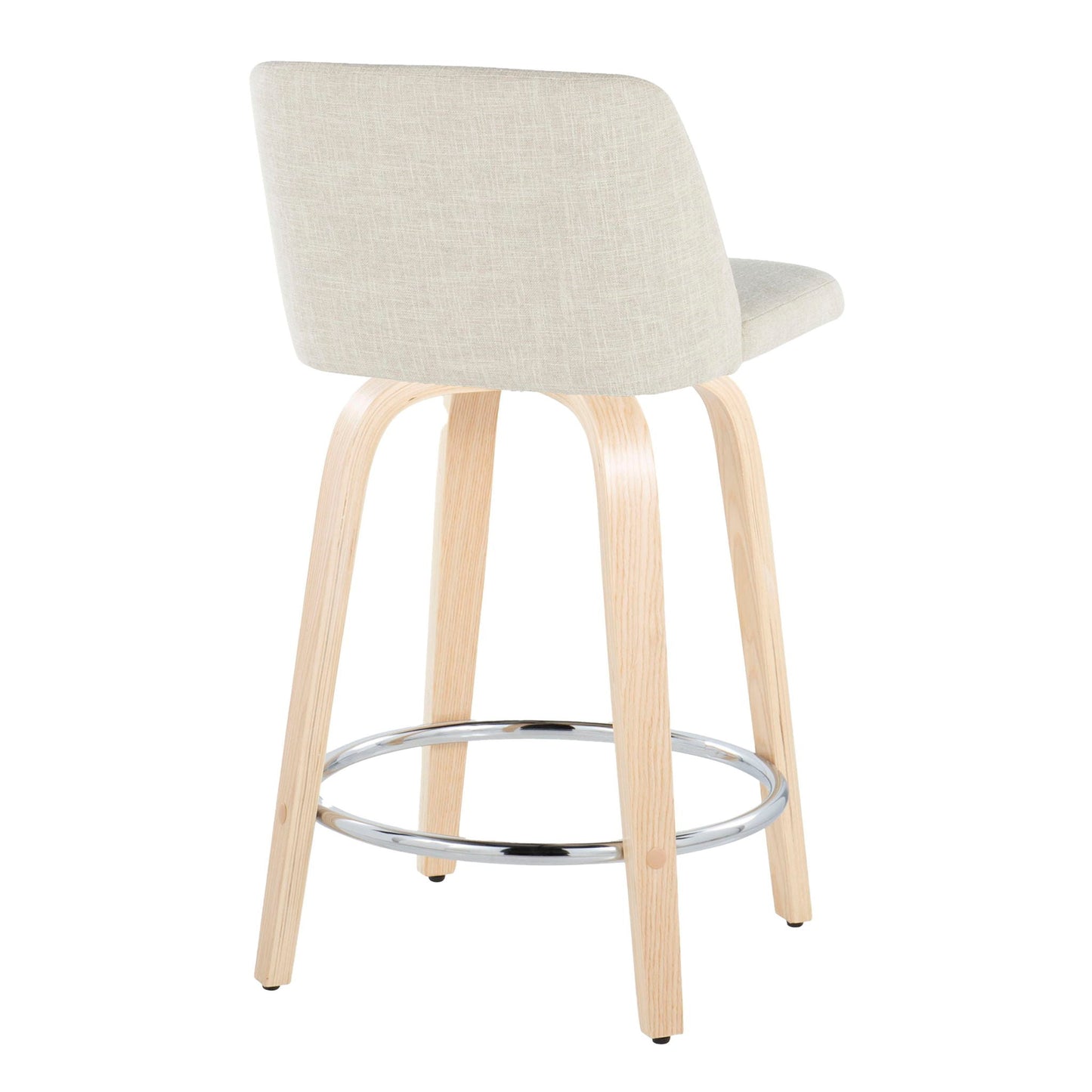 Counter Stool Swivel With Round Footrest (Set of 2)