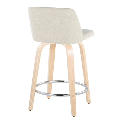 Counter Stool Swivel With Round Footrest (Set of 2)