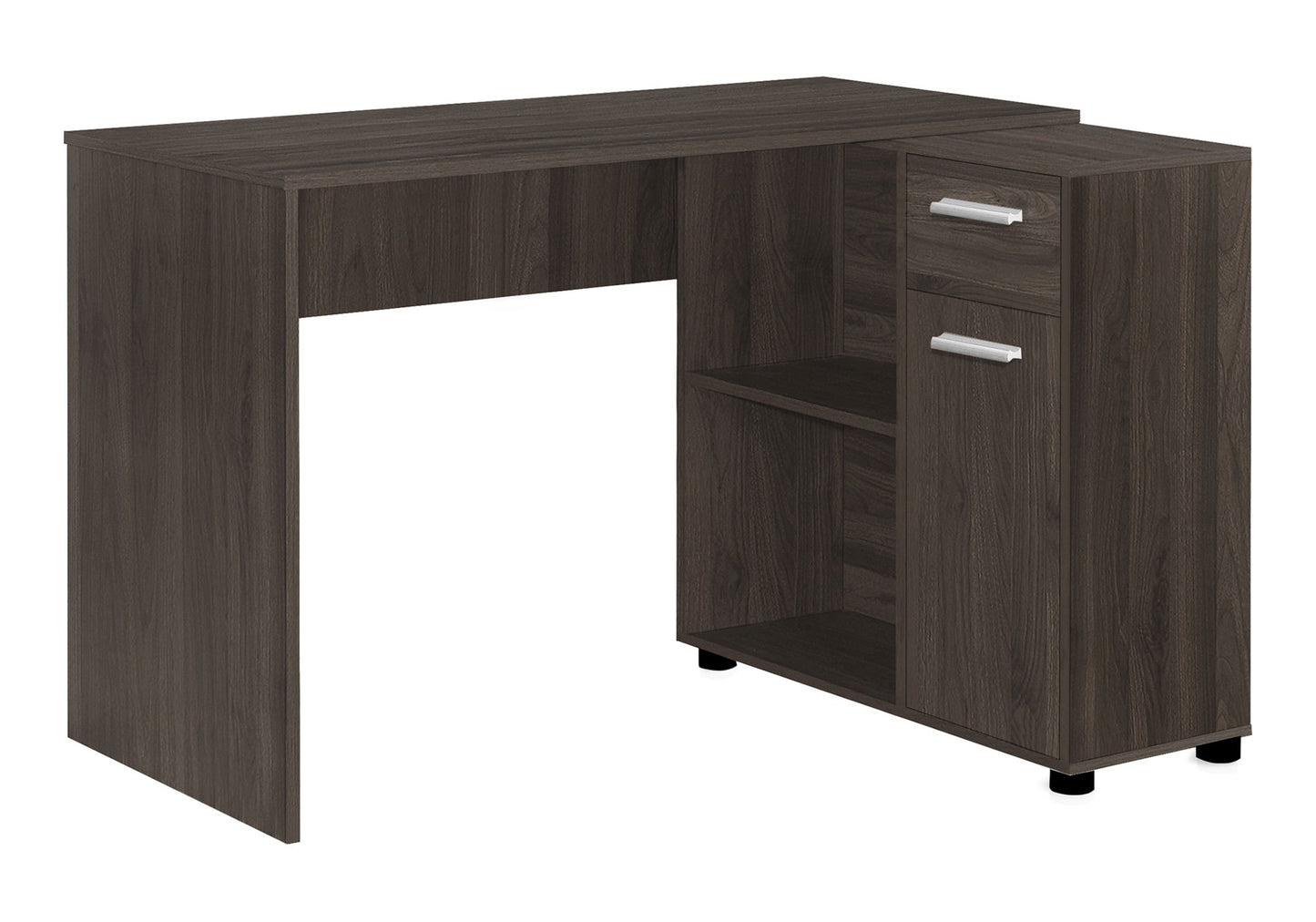 L-Shaped Computer Desk with Storage Drawers