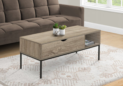 Lift-Top Coffee Table, 42" L, Rectangular, Dark Finish