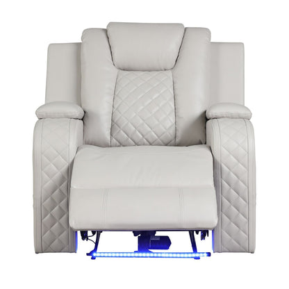 LED & Power Recliner Chair With Adjustable Headrest
