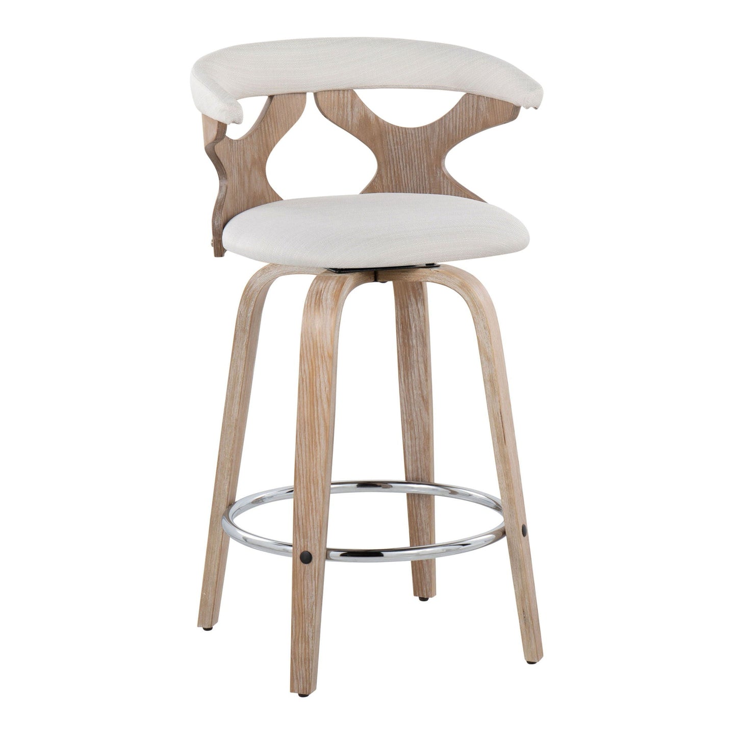 Fixed Height Counter Stool With Swivel (Set of 2)