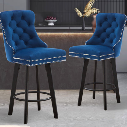 Bar Stools With Button Tufted Design