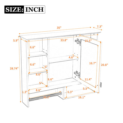 Mirror Cabinet With Adjustable Shelves
