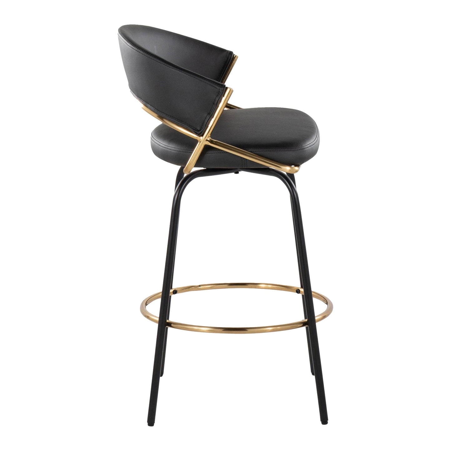 Counter Stool With Swivel Round Footrest (Set of 2)