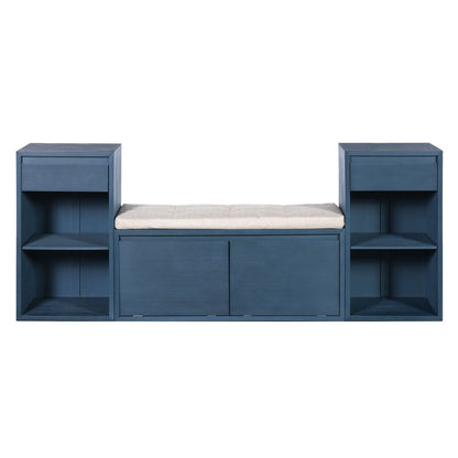 Entryway Storage Bench With Cushion