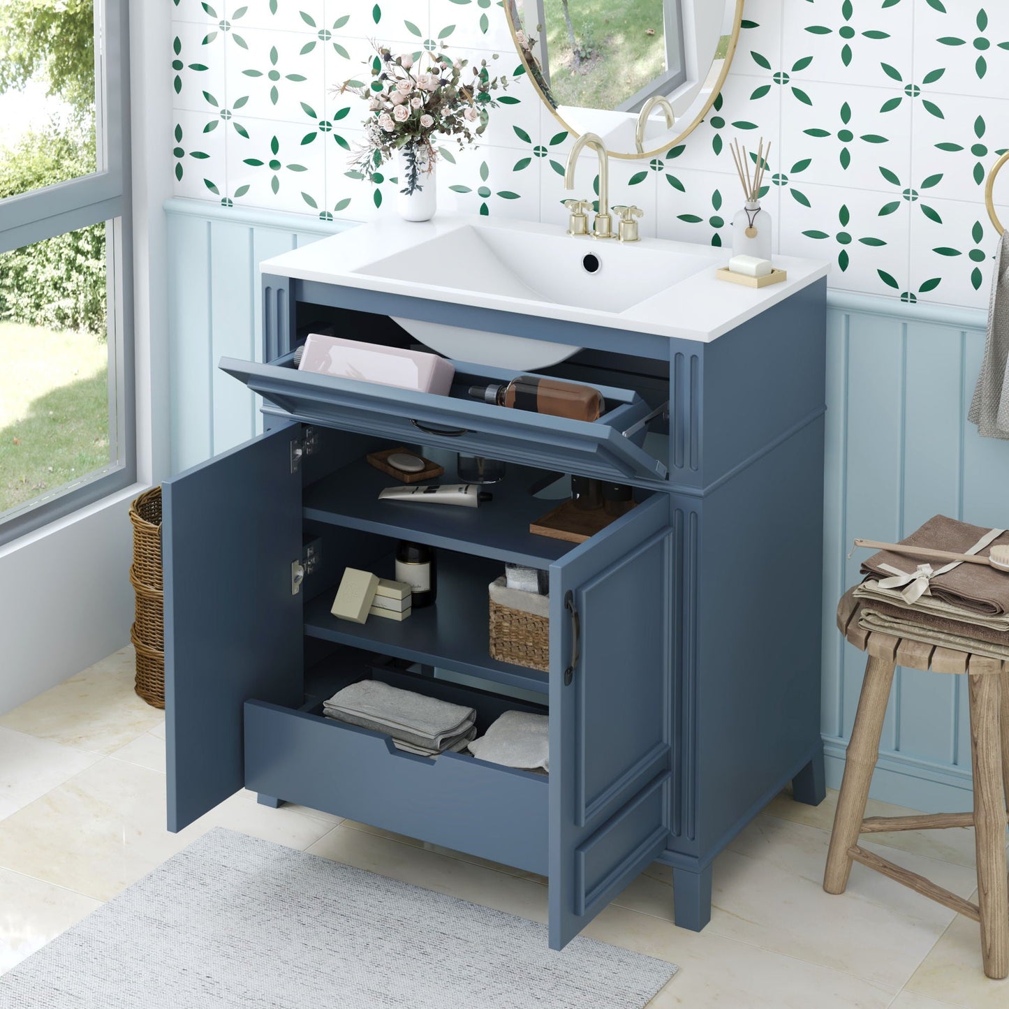 Bathroom Vanity With Sink Storage Cabinet