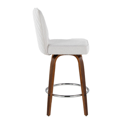 Counter Stool With Swivel With Round Footrest (Set of 2)