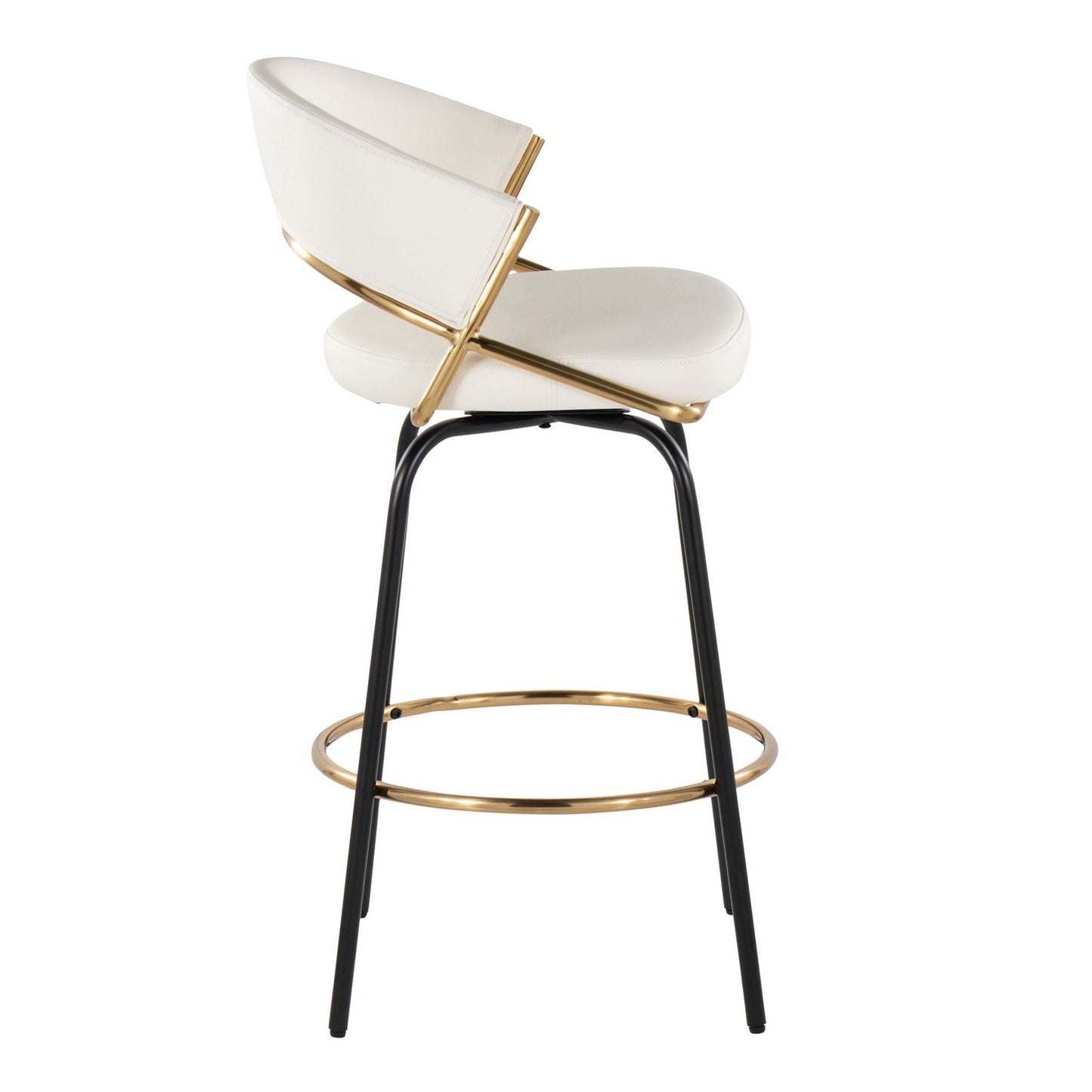 Counter Stool With Swivel Round Footrest (Set of 2)