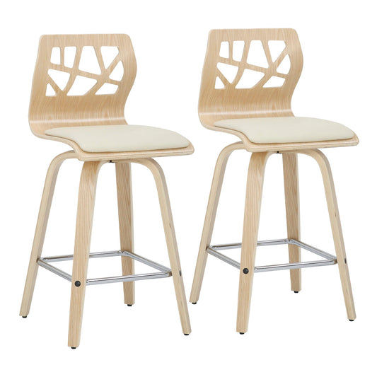 Counter Stool With Footrest (Set of 2)
