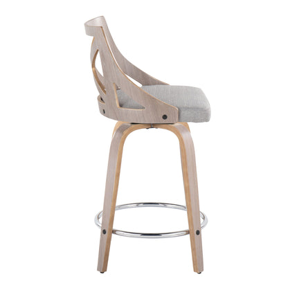 Counter Stool & Swivel With Round Footrest (Set of 2)