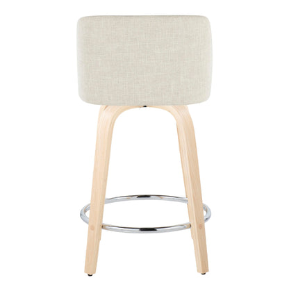 Counter Stool Swivel With Round Footrest (Set of 2)