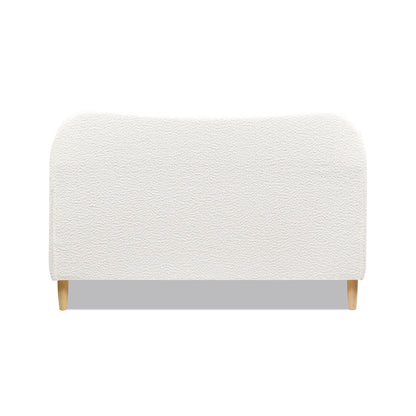 Roman Curved Headboard Upholstered Platform Bed, Queen