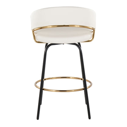Counter Stool With Swivel Round Footrest (Set of 2)