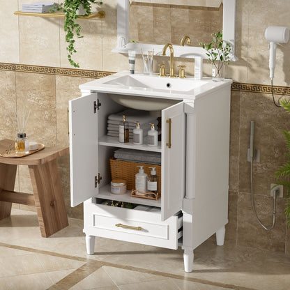 Vanity With Ornate French Cylinder Legs