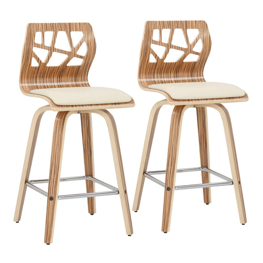 Counter Stool With Footrest (Set of 2)