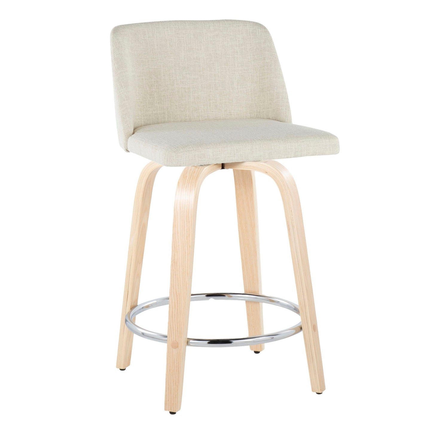 Counter Stool Swivel With Round Footrest (Set of 2)