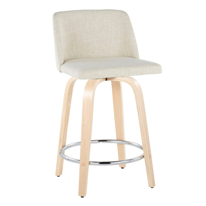 Counter Stool Swivel With Round Footrest (Set of 2)