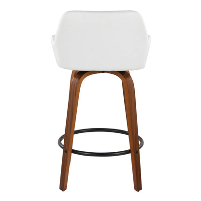 Counter Stool With Swivel With Round Footrest (Set of 2)