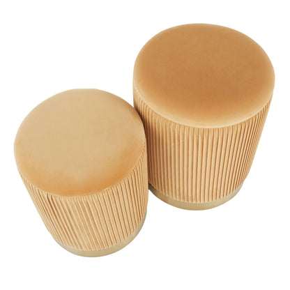 Nesting Pleated Ottoman Set