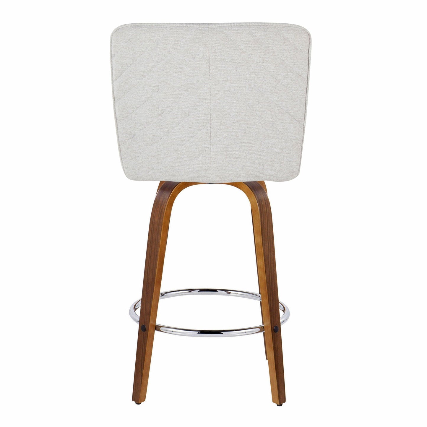 Counter Stool With Swivel With Round Footrest (Set of 2)