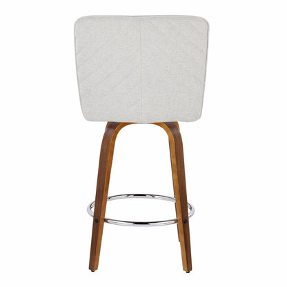 Counter Stool With Swivel With Round Footrest (Set of 2)
